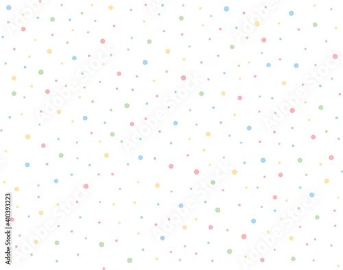 Spring and summer background. Simple light bright seamless pattern with small color dots.