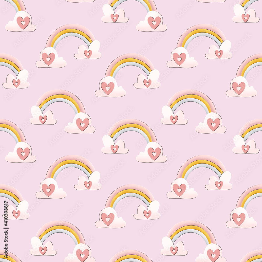 Cute Valentine`s day gnome seamless pattern, perfect to use on the web or in print Cute Valentine`s day gnome seamless pattern, perfect to use on the web or in print