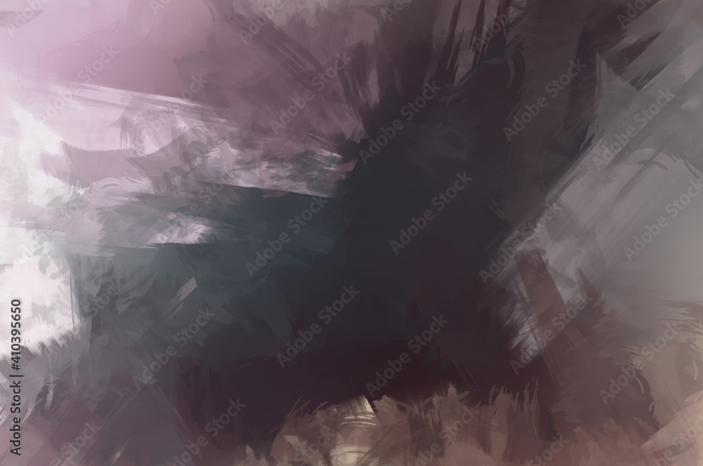 Fototapeta premium Abstract background of colorful brush strokes. Brushed vibrant wallpaper. Painted artistic creation. Unique and creative illustration.