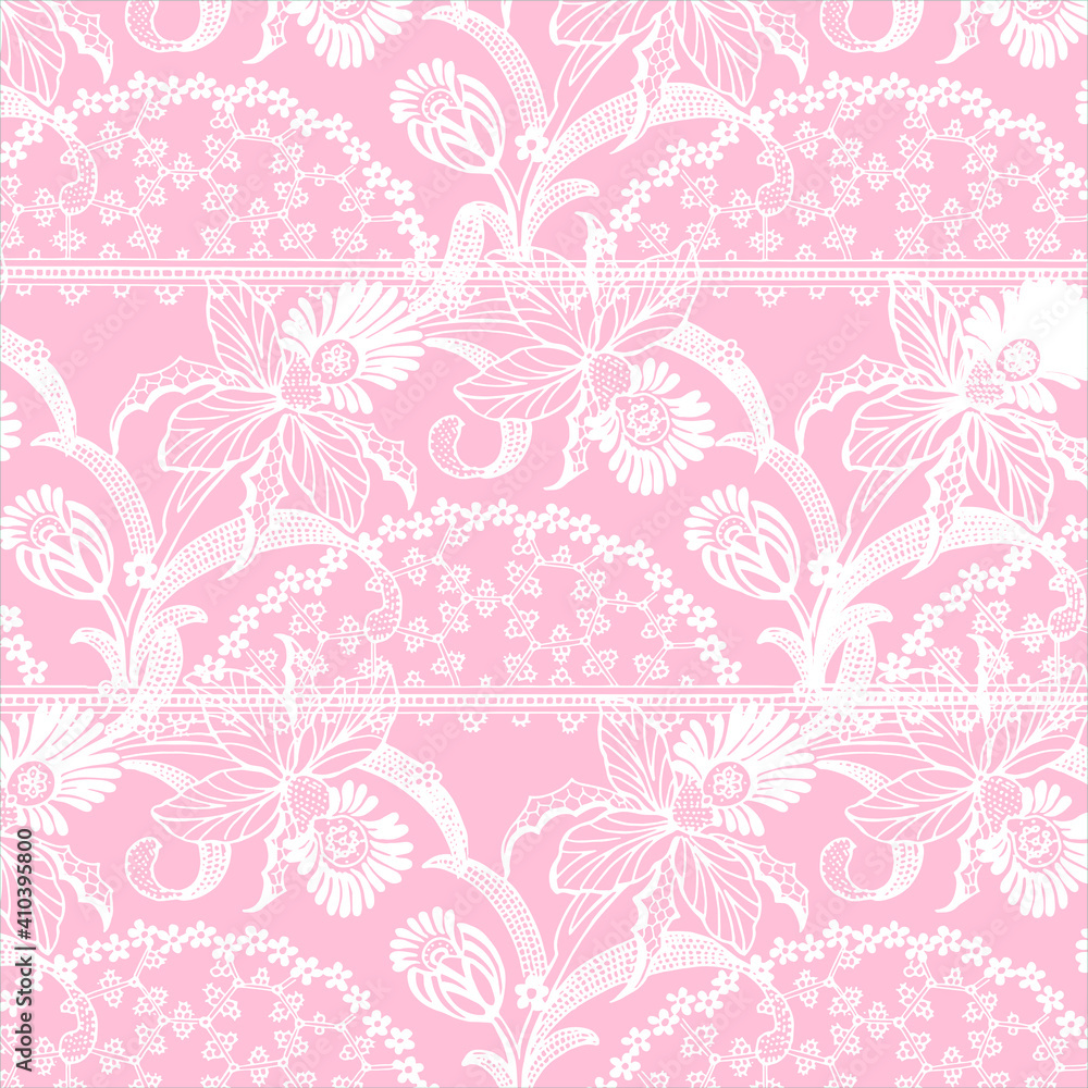 Lace background, ornamental flowers. Vector texture design, lingerie and jewelry. Your invitation cards, wallpaper.