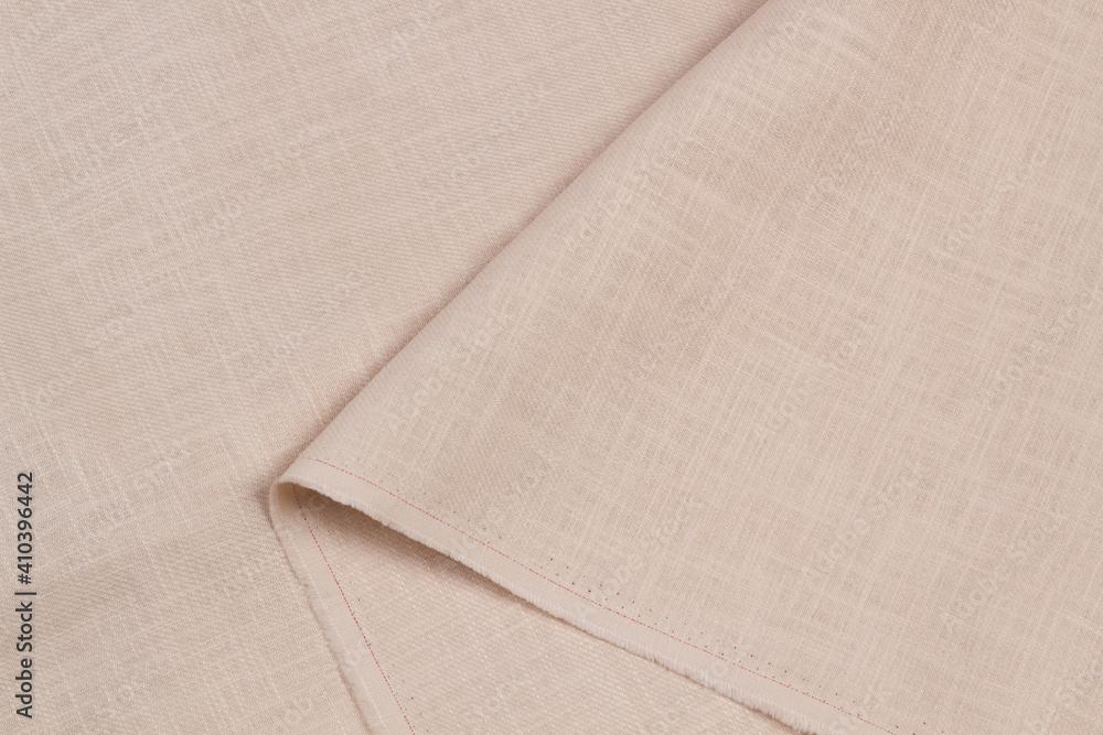 Fabric linen suit fold top view. color textile
Fabric linen suit fold top view. color textile