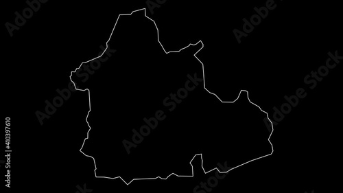 Nana-Mambere prefecture map outline animation photo