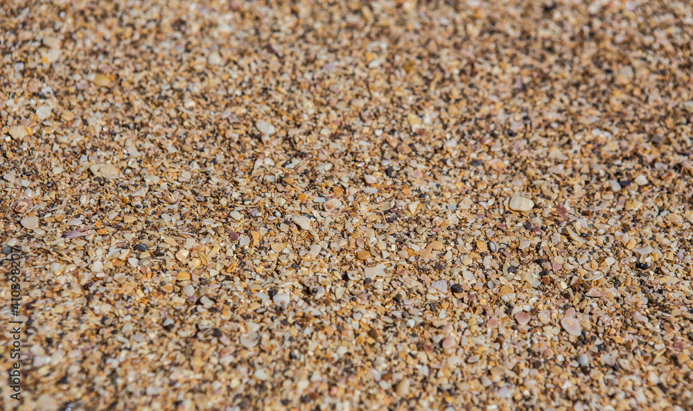 Sand made from small pieces of seashells. Sand made from small pieces of seashells.