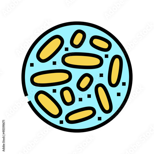 lactobacillus probiotics color icon vector. lactobacillus probiotics sign. isolated symbol illustration