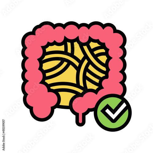 healthy intestine color icon vector. healthy intestine sign. isolated symbol illustration