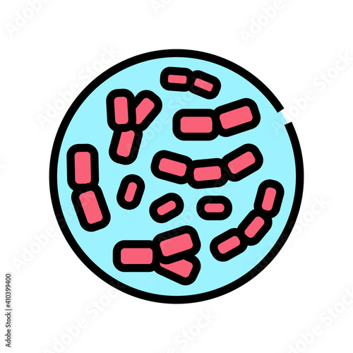 bifidobacterium probiotics color icon vector. bifidobacterium probiotics sign. isolated symbol illustration
