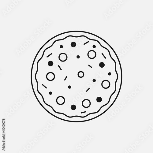 Pizza Gluten free food allergy product dietary label. Vector icon for apps and websites