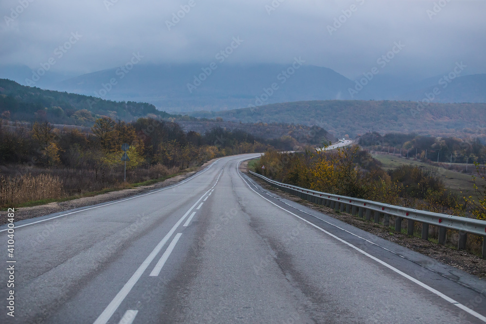 Fototapeta premium highway in a mountainous