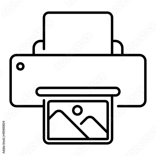 Printer icon design line style