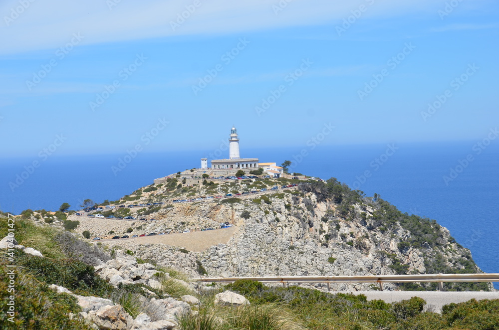 View of the lighthouse at Cape Formentor, Spain