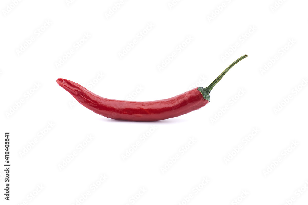 Fresh red chili pepper on white Fresh red chili pepper on white