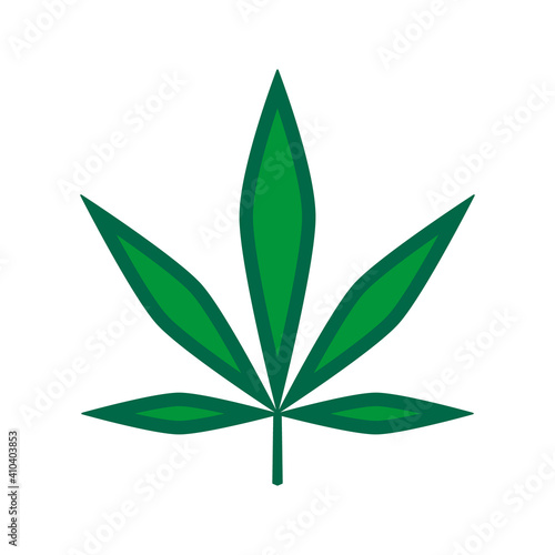 Cannabis (Ruderalis) Leaf Green Marijuana Icon