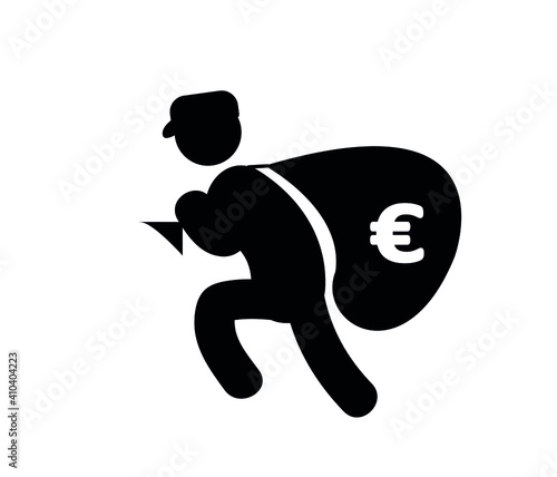  thief vector icon.  Editable stroke. Symbol in Line Art Style for Design, Presentation, Website or Apps Elements, Logo. Pixel vector graphics - Vector