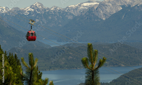 panoramic view of lake nahuel huapi and lake moreno from the cable car of cerro otto