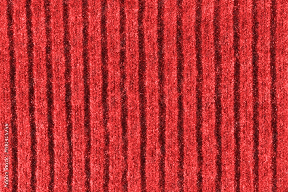 Red Sweater texture close up. Red background Red Sweater texture close up. Red background
