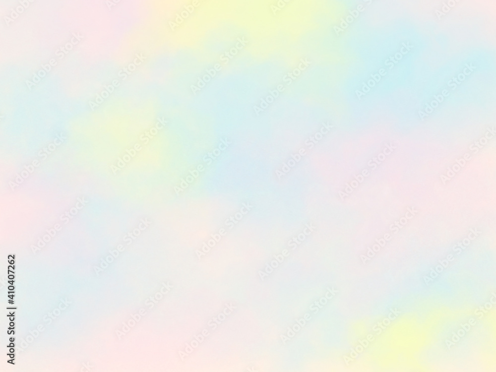 ふわふわの虹色壁紙素材 まだらな水彩画背景イメージ Stock Illustration Adobe Stock