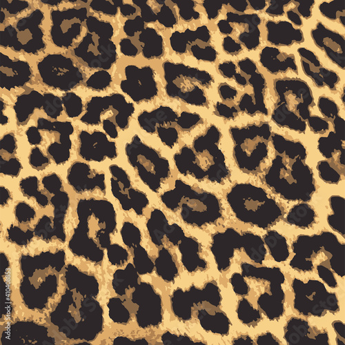 Leopard pattern, animal fur, Leopard spotted skin texture. Vector illustration.