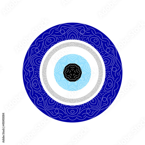 Turkish evil eye. Mandala Greek evil eye