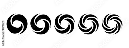 Vector round ring circle and infinity loop symbol, technology icon, circle logo. Company design round logo element for the media, mobile, camera ,financial, mechanical and other commercial image photo