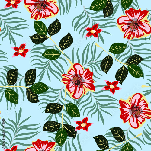 Seamless floral pattern. For textile  paper  print  packaging. Vector pattern.