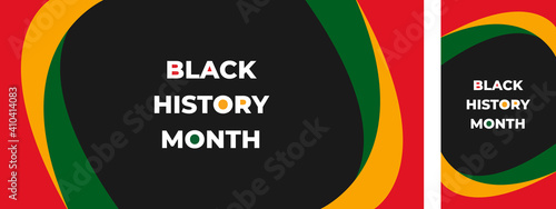 Black History Month. African American History. Celebrated annual. In February in United States and Canada. In October in Great Britain. Poster, card, banner, background. Vector illustration
