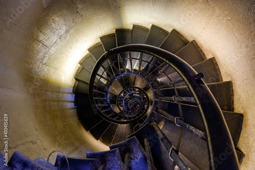 spiral staircase in the church