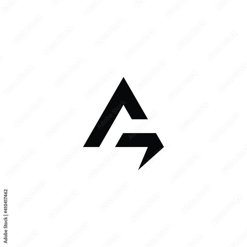 monogram letter AG logo in simple style monogram letter AG logo in simple style