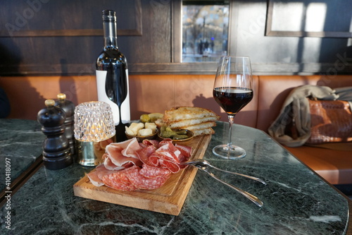 wine and charcuterie 
