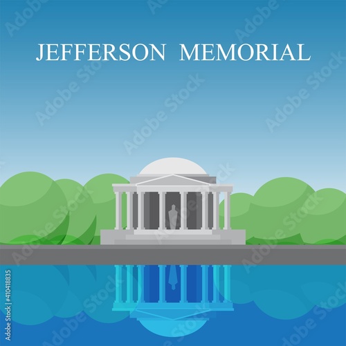 Jefferson Memorial in Washington DC, Distric of Columbia, USA.