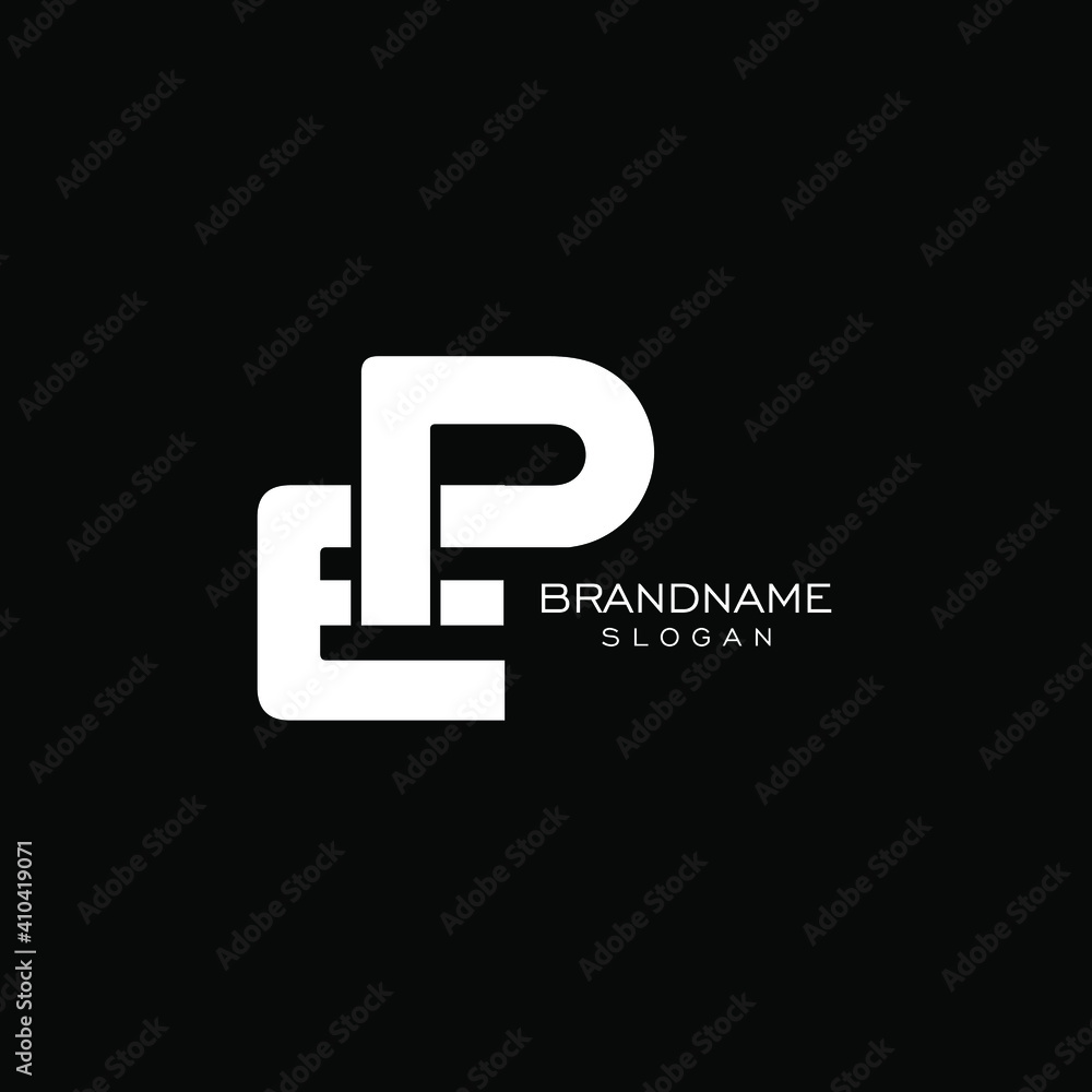 the letters EP. Monogram logo vector minimal design the letters EP. Monogram logo vector minimal design
