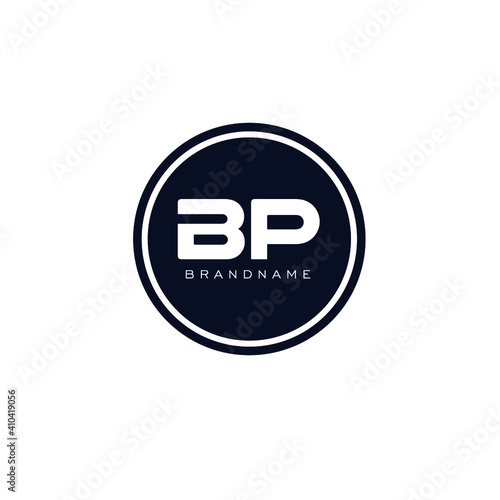 the letter BP. Monogram logo vector minimal design