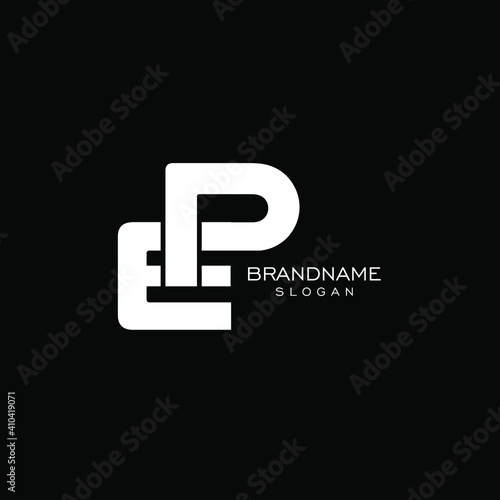 the letters EP. Monogram logo vector minimal design