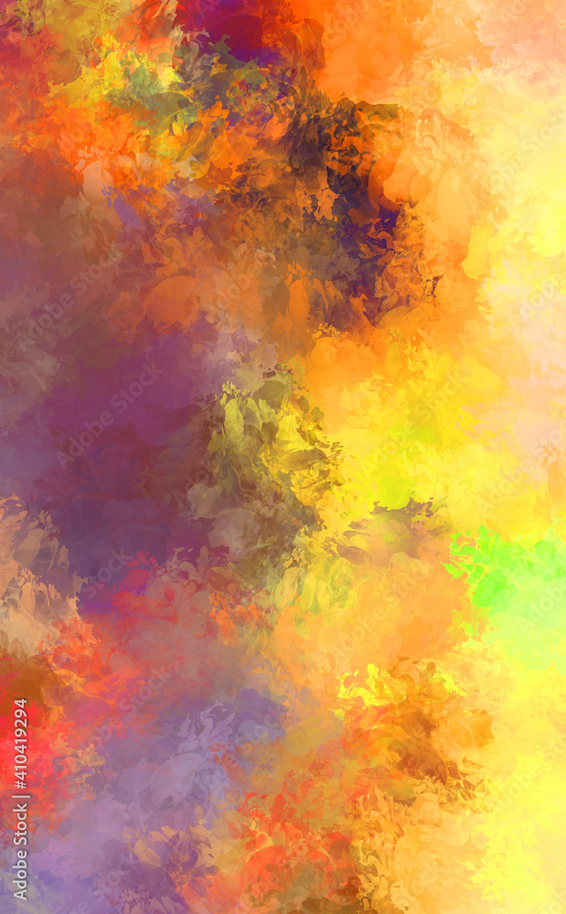 Artistic vibrant and colorful wallpaper.Brushed Painted Abstract Background. Brush stroked painting.