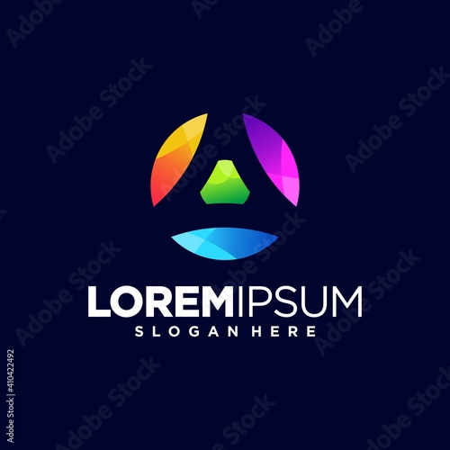 Free Download Vector logo design letter A colorful gradient. - GFXLoad