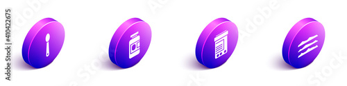 Set Isometric Heroin in a spoon, Medicine bottle and pills, Medicine bottle and pills and Cocaine or heroin drug icon. Vector.