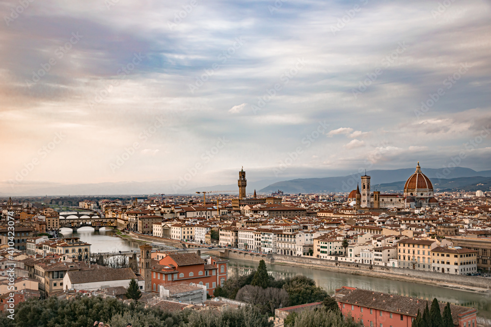 panorama of Italian city, Florence
