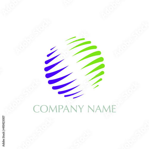 Global logo design with geometry