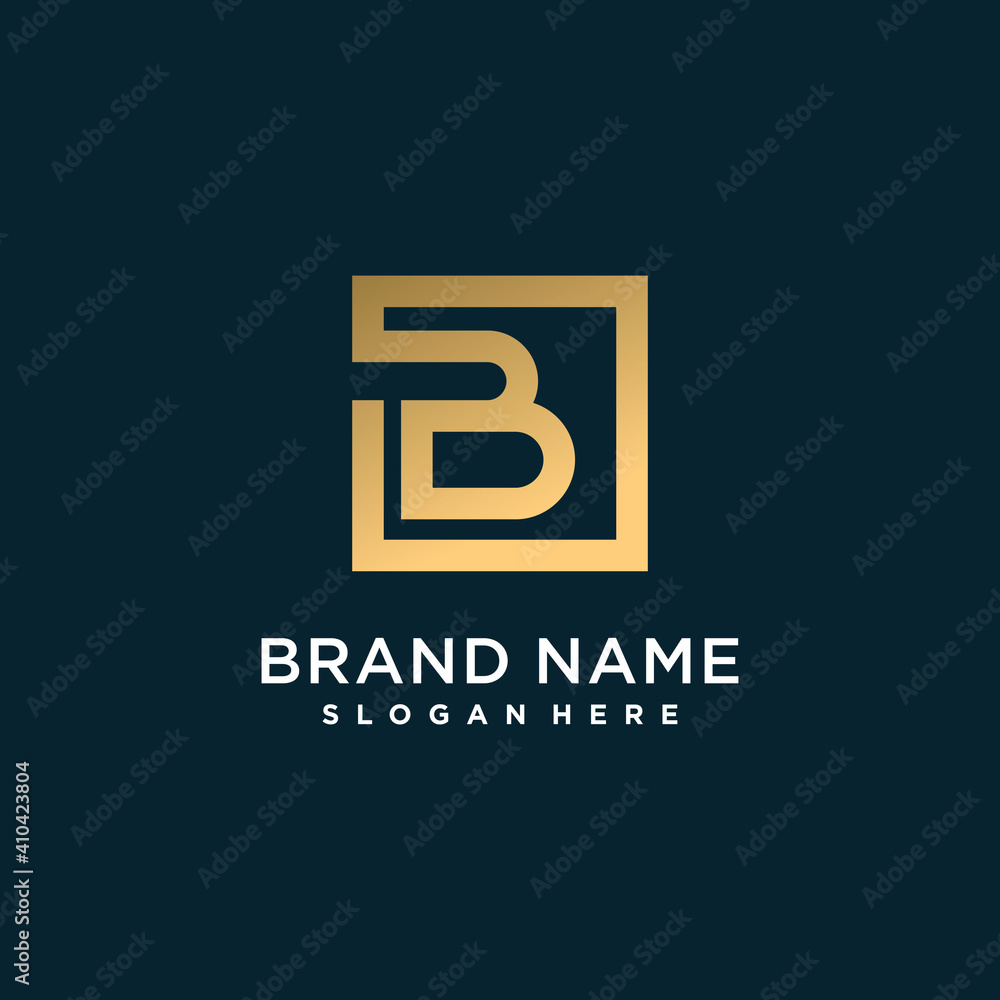 Fototapeta premium Creative letter logo with initial B for company or person, unique modern concept premium vector part 10