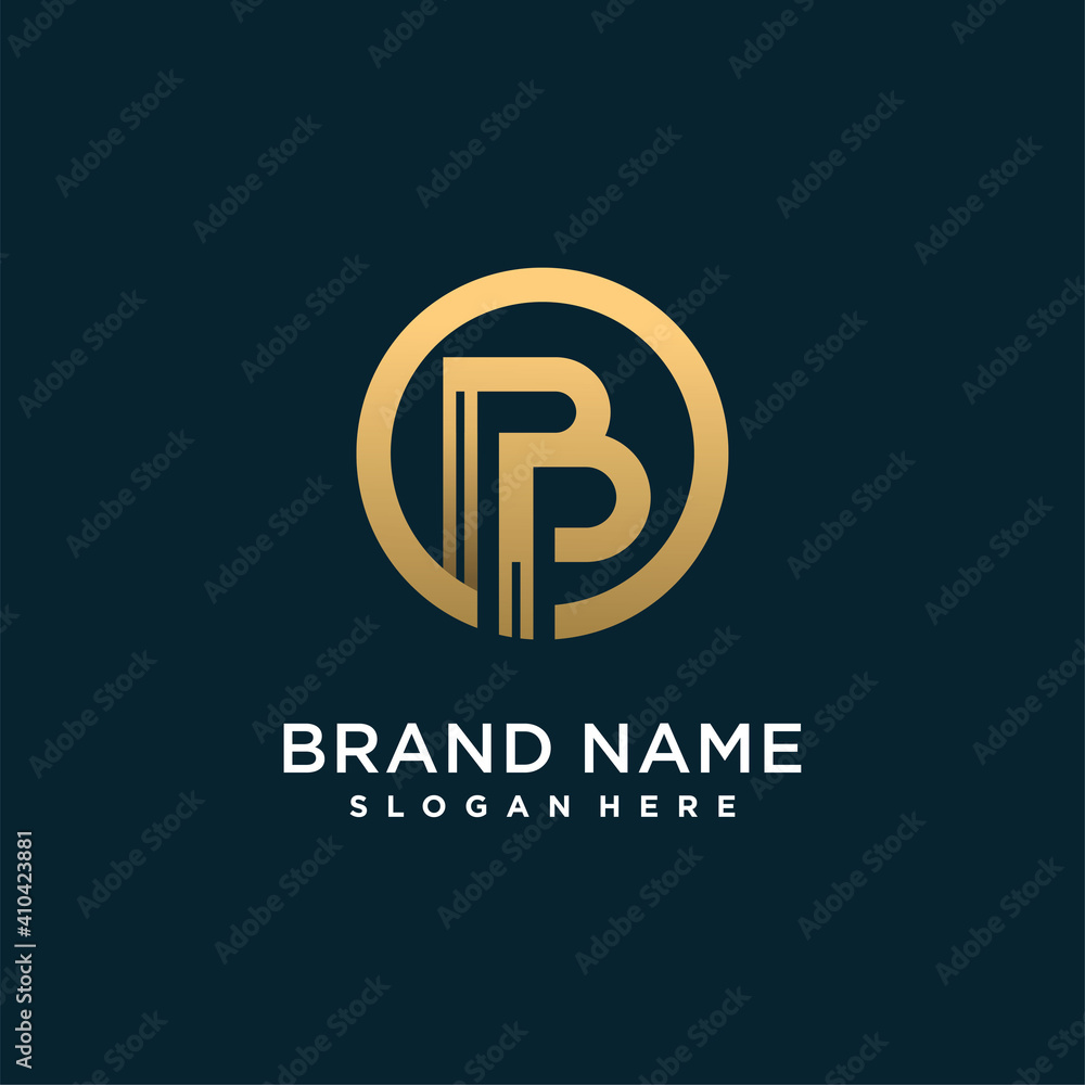 Creative letter logo with initial B for company or person, unique modern concept premium vector part 13