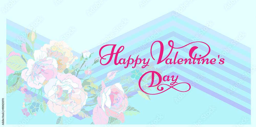 Happy Valentine's Day elegant poster design