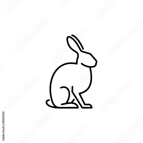 Hare vector icon. Rabbit  illustration. Wild animal sign. © ProfiTrollka