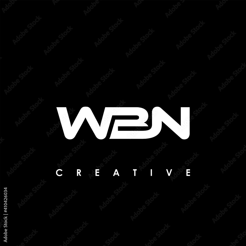 WBN Letter Initial Logo Design Template Vector Illustration