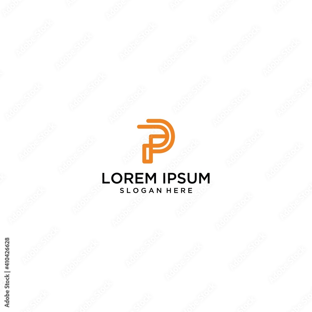initial P letter logo vector monogram initial P letter logo vector monogram