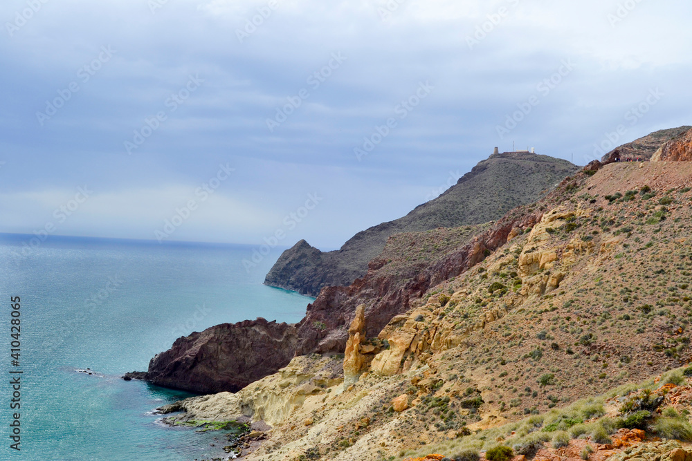 Cabo de Gata Natural Park in Almería, Spain. Incredible volcanic area in the south of the Iberian Peninsula.