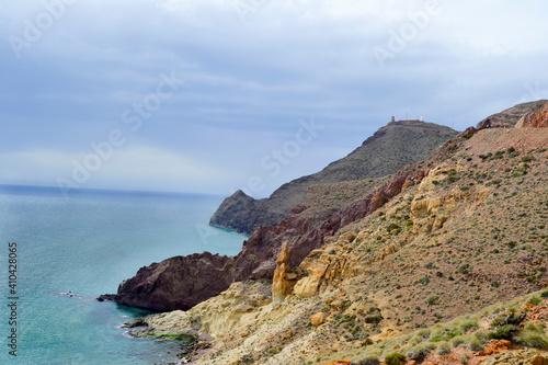 Cabo de Gata Natural Park in Almería, Spain. Incredible volcanic area in the south of the Iberian Peninsula.