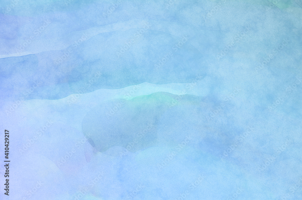 Fototapeta premium Watercolor abstract painting with pastel colors. Soft color painted illustration of calming composition for poster, wall art, banner, card, book cover or packaging. Modern brush strokes painting.