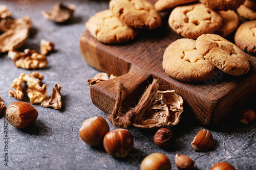 Homemade cookies with hazelnuts