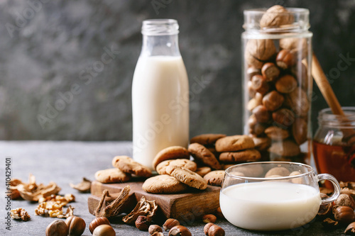 Homemade cookies with hazelnuts