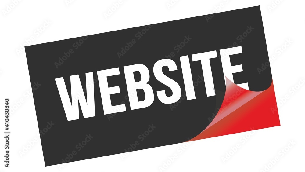 WEBSITE text on black red sticker stamp. WEBSITE text on black red sticker stamp.
