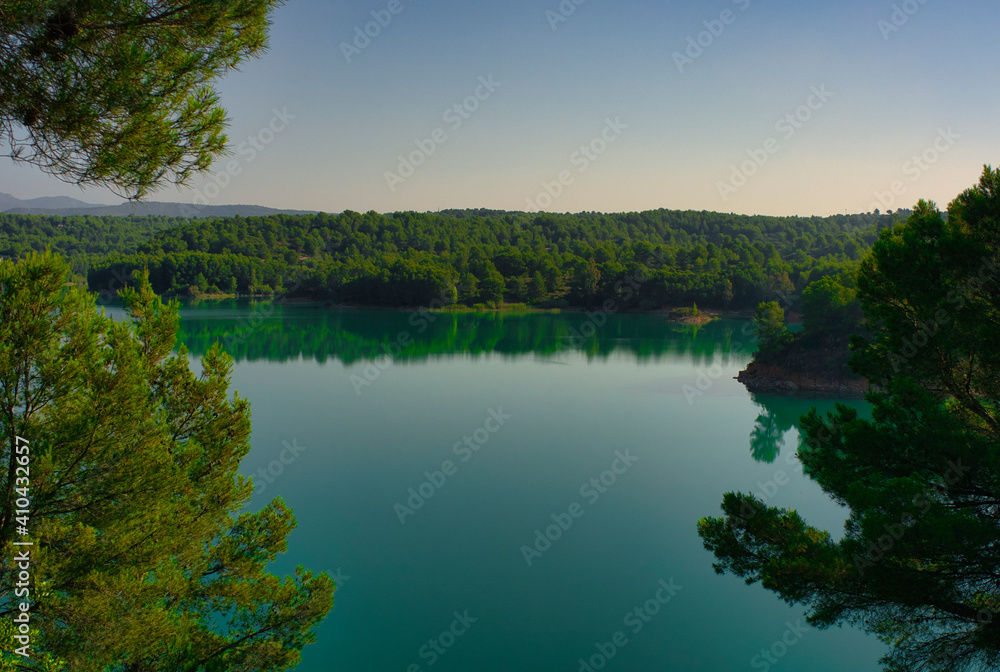 Obraz premium The Sichar reservoir in Ribesalbes, Castellon